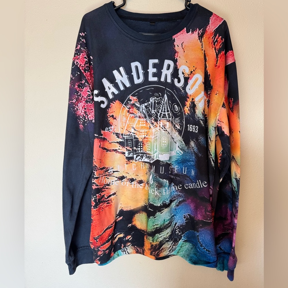 Sanderson Sisters - Hocus Pocus Printed Tie Dye Sweatshirt